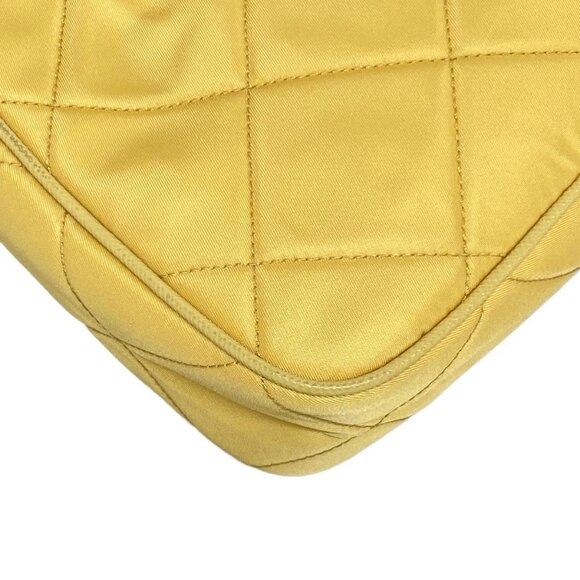 Auth PRADA - 1BC204 Yellow Nylon Leather Shoulder Bag - Picture 4 of 16